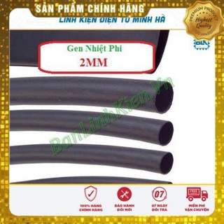 Dây Co Nhiệt (Gen Co Nhiệt) Phi 2 Đen 1 Mét