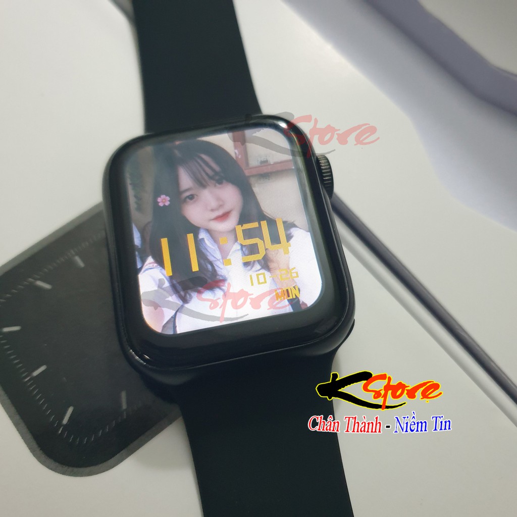Đồng hồ thông minh HW12 Smartwatch 40mm Seri 6, Thay ảnh nền, Nghe gọi, Núm Xoay, Tiếng Việt, Chống nước IP67