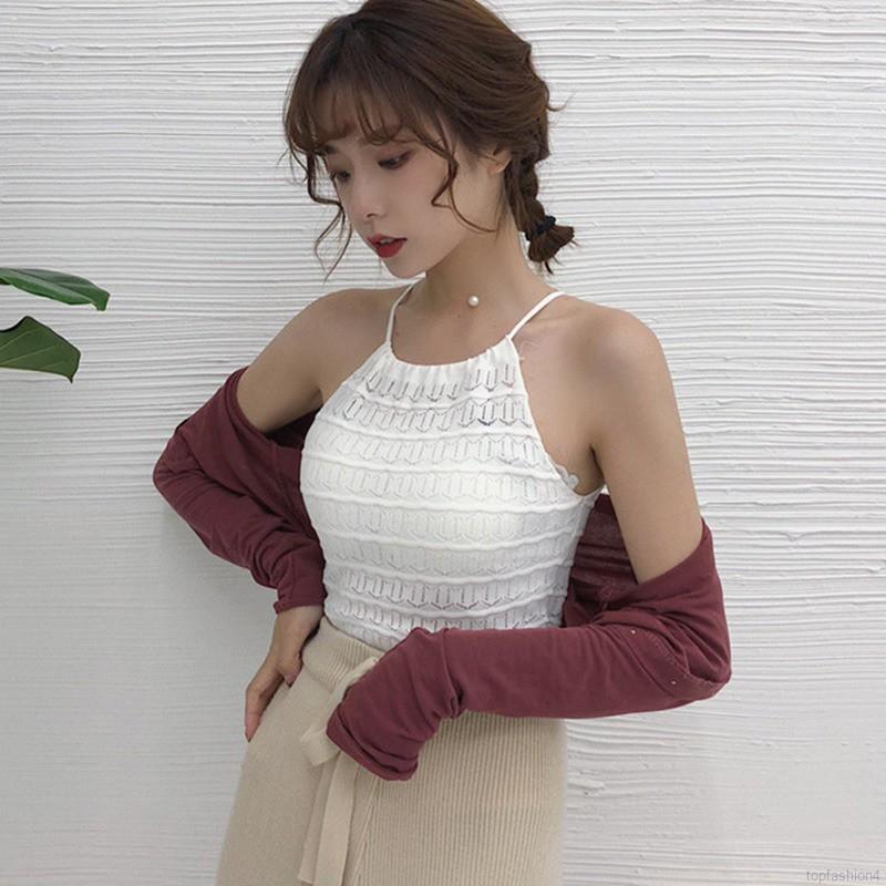 Áo Tank Top Dệt Kim Sát Nách Thiết Kế Khoét Quyến Rũ