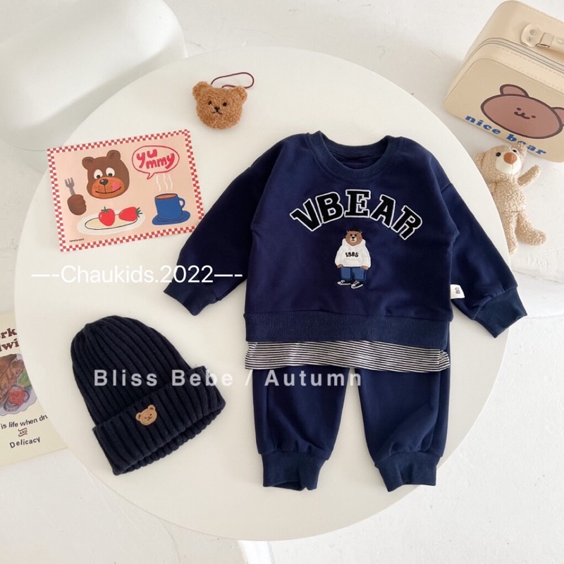 {Hàng Bán Shop} Đồ bộ dài tay thu đông bé trai chất nỉ da cá xịn, bộ quần áo dài tay, quần áo trẻ em