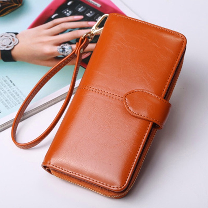 Ví nữ nhiều ngăn da pu mềm mại bền đẹp size 19cm  VI-94