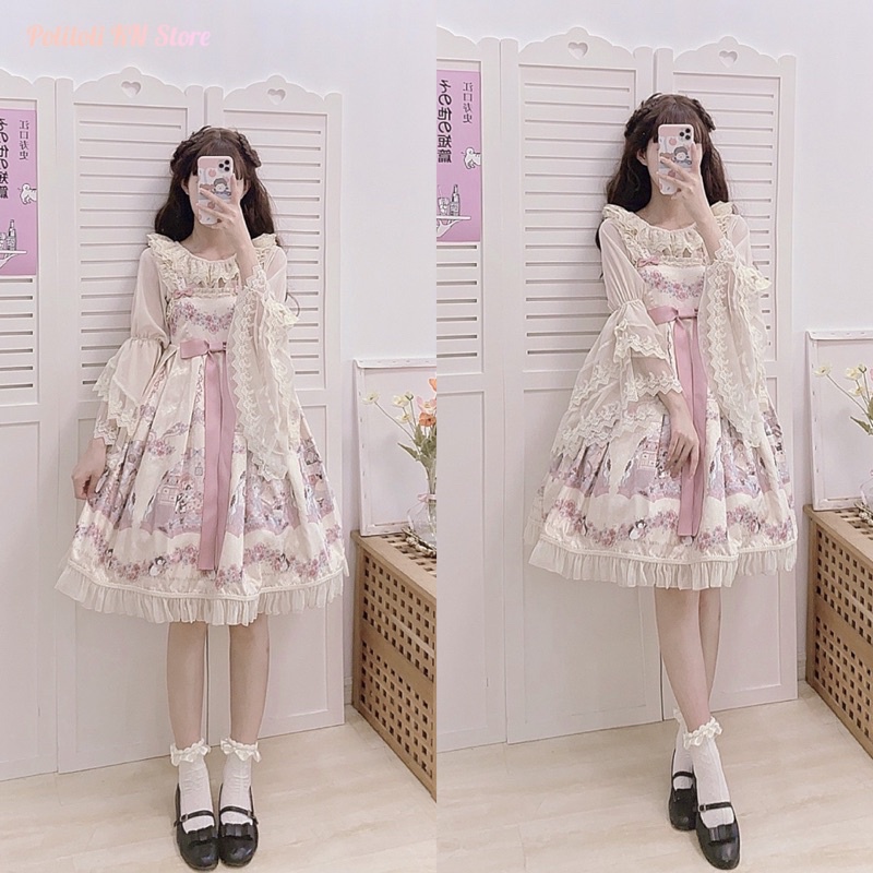 Áo Blouse Lolita offbrand tay Hime