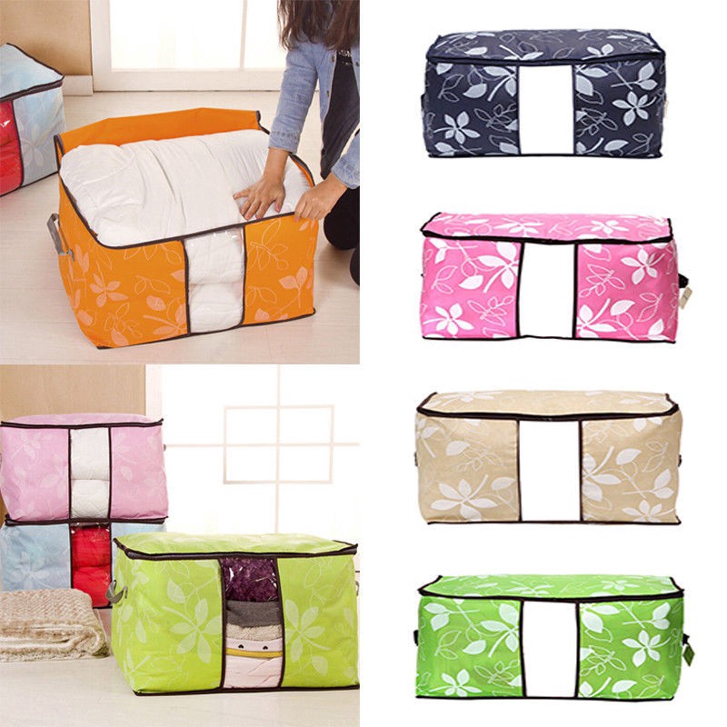 Gối lưu trữ túi quilt Túi lưu trữ không dệt có thể gập lại dung lượng lớn