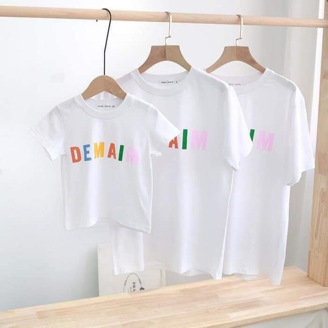 Áo gia đình, áo đôi DEMAI siêu dễ thương, chất cotton mát mịn, đủ size và màu