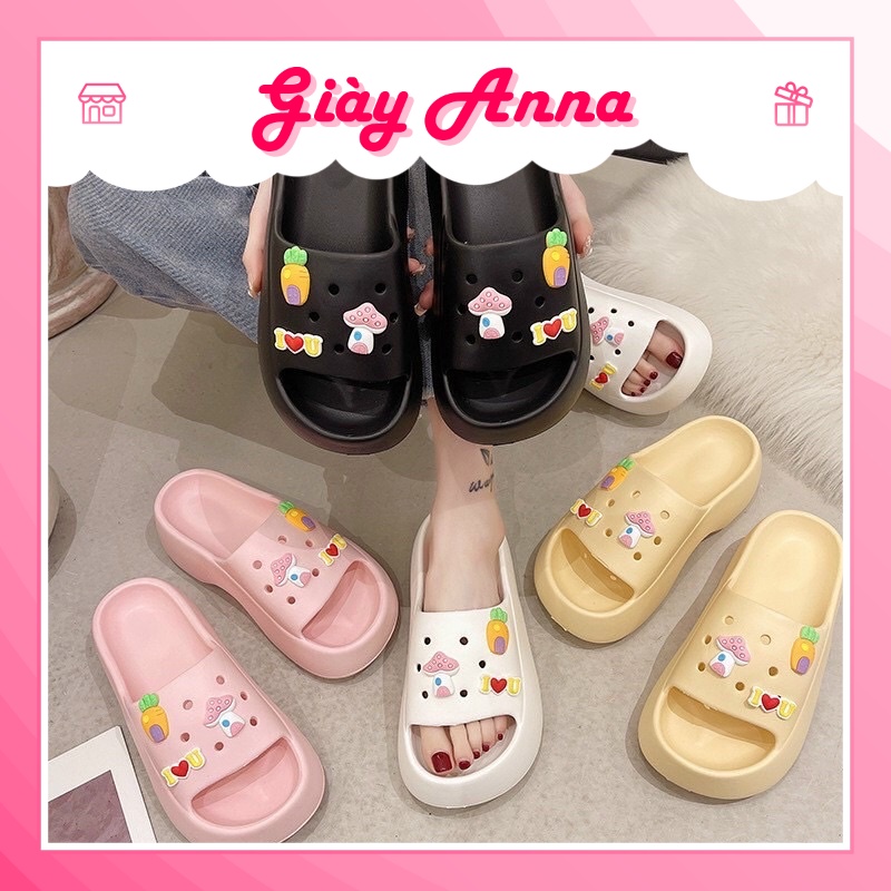 Dép gắn sticker độn đế CÂY NẤM