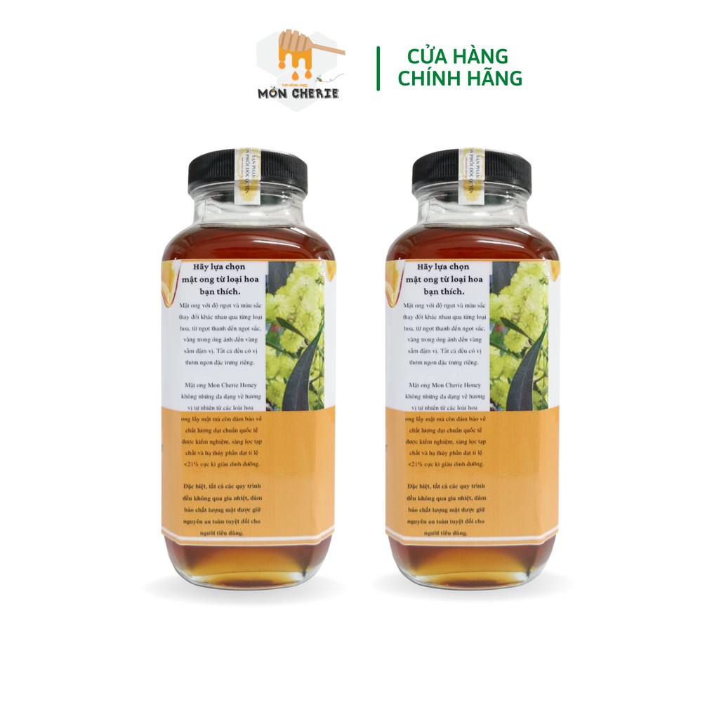 [1 lít] Mật Ong Nguyên Chất Hoa Keo Mon Cherie Honey Loại Dinh Dưỡng Nhất 1400g