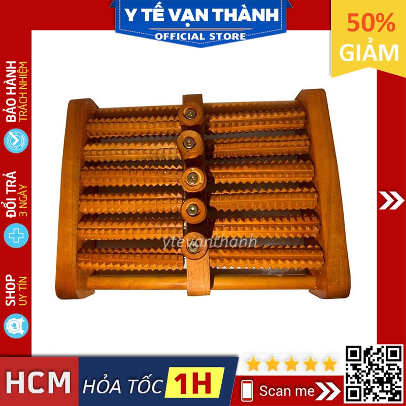 ✅ [LOẠI TỐT] Bàn Lăn Chân Gỗ- Loại Tốt 6 Hàng (31 x 24 x 10 cm), Massage Chân (Mát xa, Massa) -VT0327 | Y Tế Vạn Thành