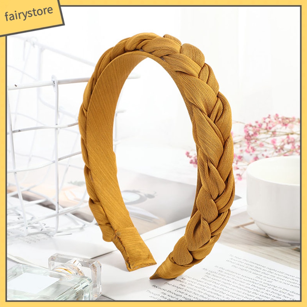 Băng Đô Dệt Kim Màu Trơn Cho Phái Nữ