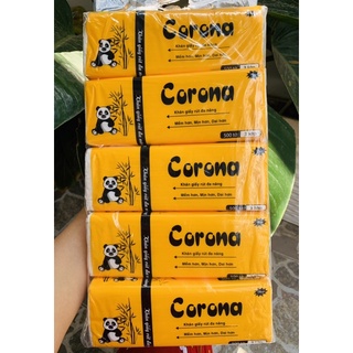 Combo 5 gói khăn rút gấu trúc Corona 500 tờ