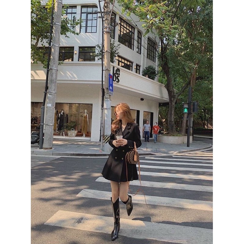 [Hot] Đầm vest tay dài dập li sang chảnh | BigBuy360 - bigbuy360.vn