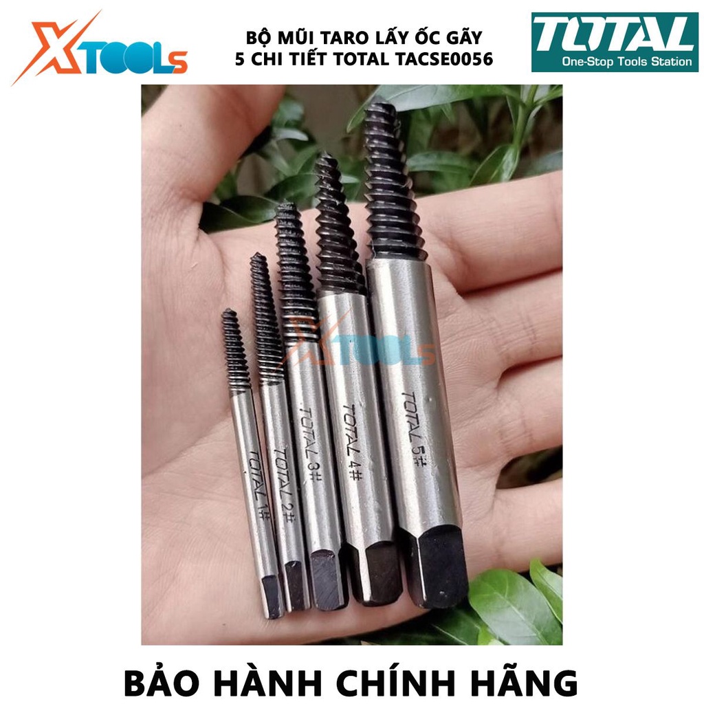 Bộ mũi taro lấy ốc gãy 5 chi tiết TOTAL TACSE0056 |  Bộ 5 mũi ven răng 3-18mm [CHÍNH HÃNG] [XTOOLs]