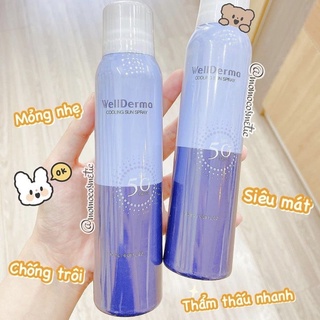 Xịt chống nắng WellDerma Cooling Sun Spray