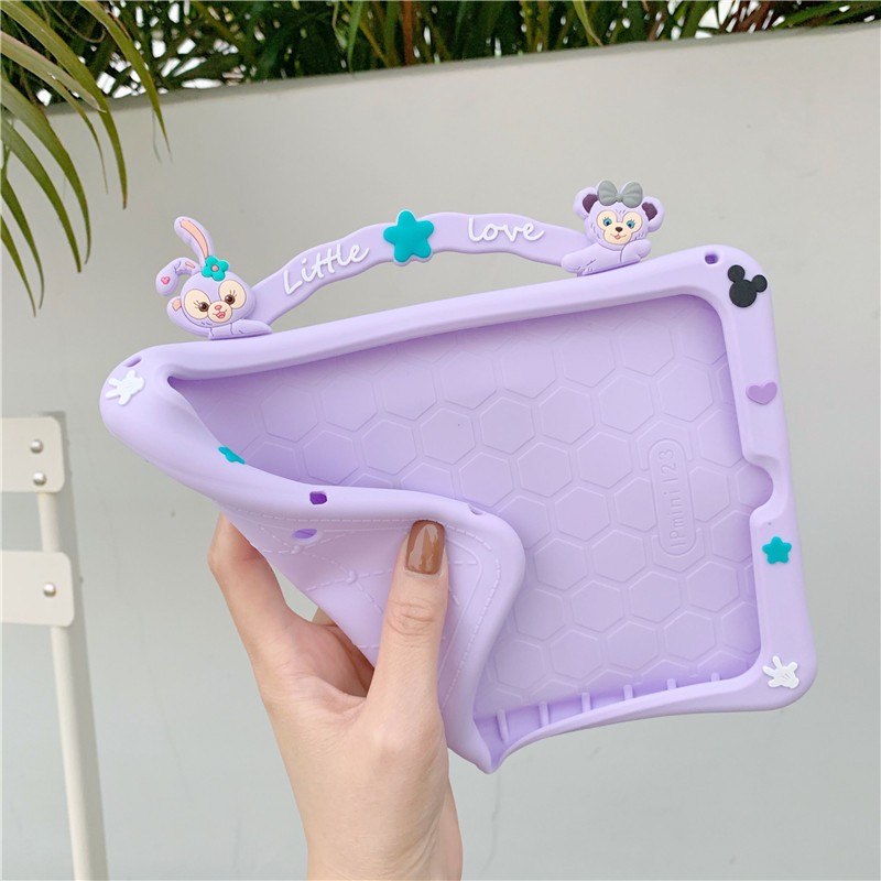 Ốp Lưng Silicone Mềm Có Tay Cầm Cho Ipad 7.9 "9.7" 10.2 "10.5" 10.9 "11" Mini 1 2 3 4 5 / Air 1 / Air 2 / Pro 9.7 / 5th 6th 2017 2018 / 7th 8th Gen 2019 2020