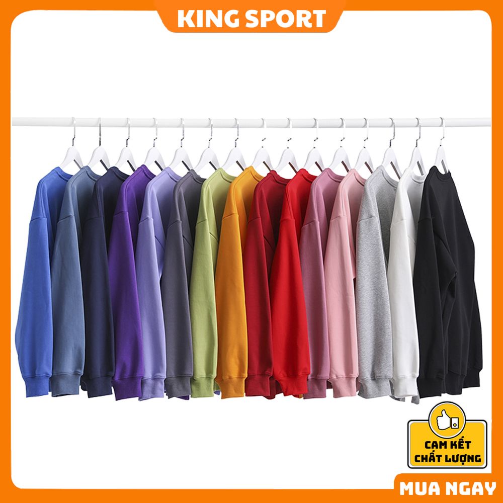 Áo nỉ nữ nam form rộng sweater form rộng chính hãng KING SPORT Áo nỉ nữ dài tay mùa đông phong cách hàn quốc