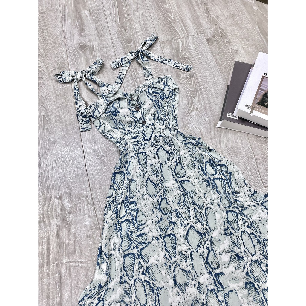 [ẢNH VIDEO THẬT] Đầm Maxi 2 dây xòe, da rắn da, Hot Girl, sang chảnh, xòe dài, đi biển, du lịch, đi chơi, cá tính, Hoa | BigBuy360 - bigbuy360.vn