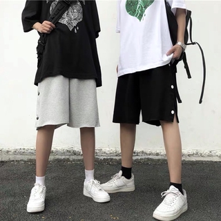 Quần short thun phối nút bấm