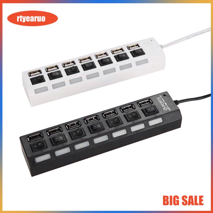 Bộ Chia 7 Cổng Usb 2.0 Có Công Tắc Đa Năng （đen）