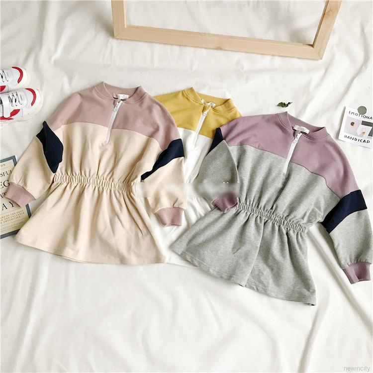 Đầm tay dài phong cách Hàn Quốc cho bé gái