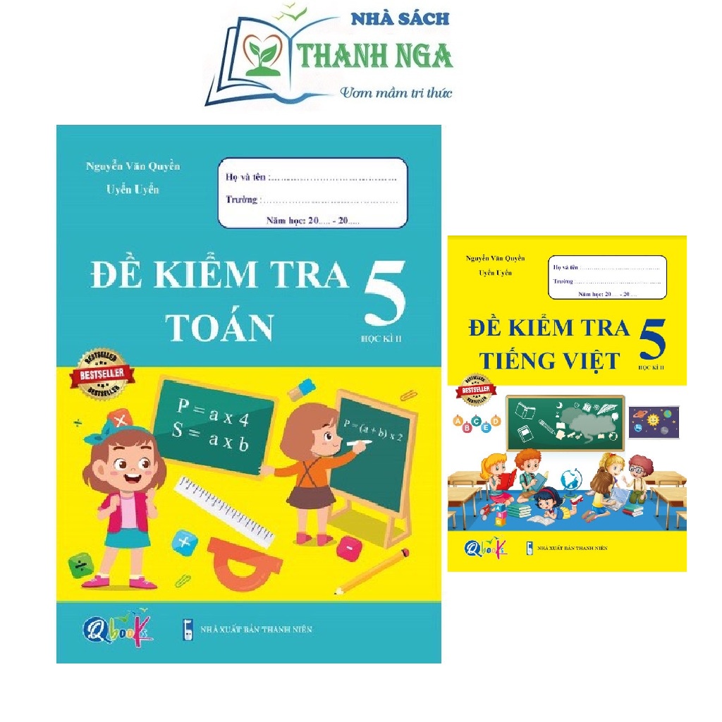 Sách - Combo Đề Kiểm Tra Toán và Tiếng Việt 5 - Học Kì 2 (2 cuốn)