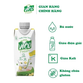 Nước dừa acp vico fresh - 1 hộp nước dừa vị tắc 330ml