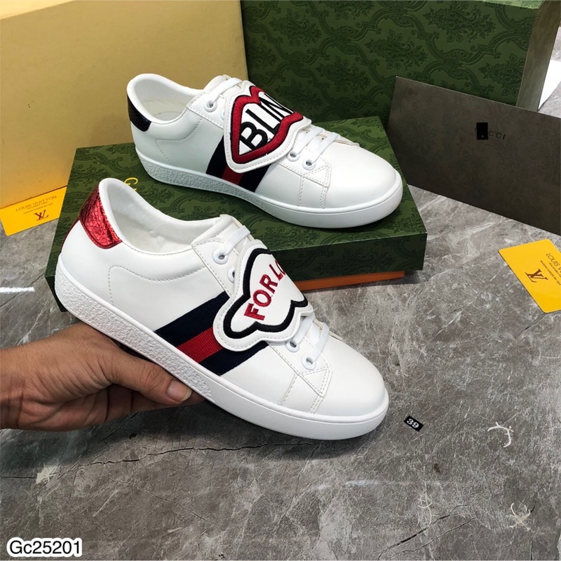 [ Có Video ]Giày GC Nam FOR LOVE Thêu Hình Siêu Chất - Giày GC Nam Thêu Hoạ Tiết Siêu Đẹp