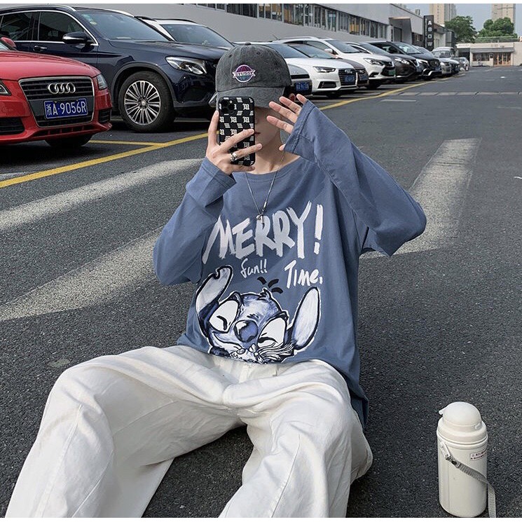  Áo thun tay dài WIND phông unisex form rộng MERRY sweater nam nữ oversize ulzzang | BigBuy360 - bigbuy360.vn