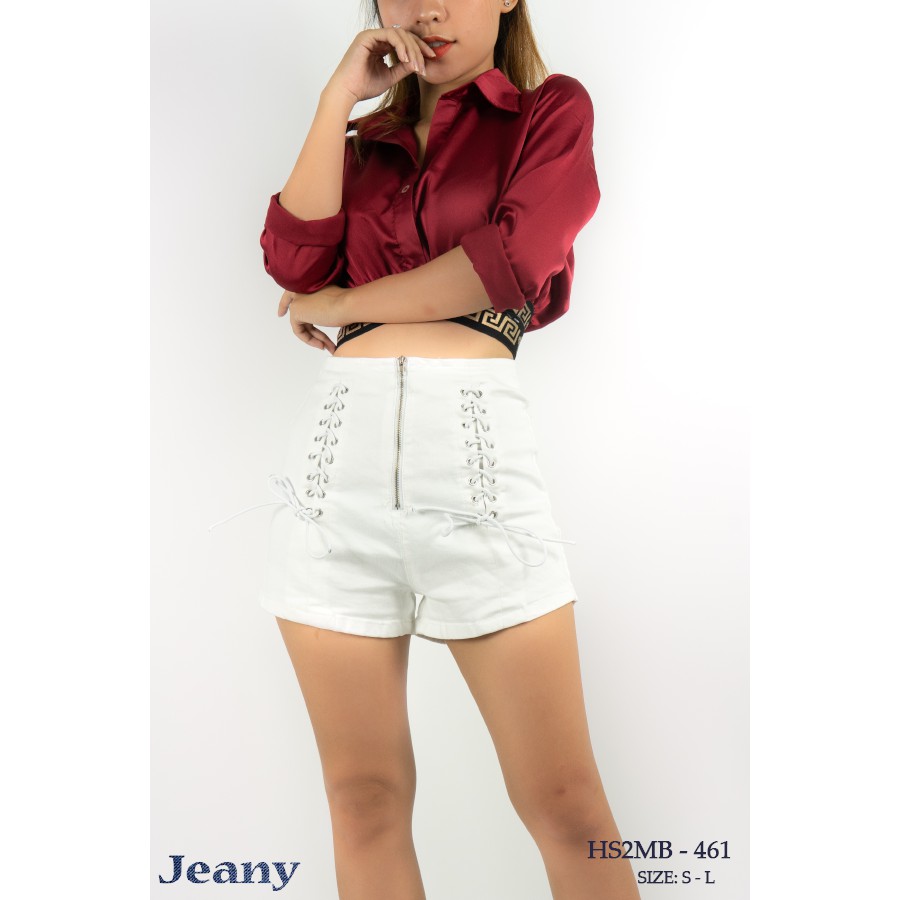 Quần Jean Short Siêu Cao Trắng J0080