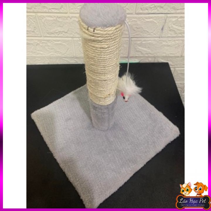 Đồ chơi cho mèo - Trụ cào móng cho mèo quấn dây sisal, chất liệu chuyên dùng cho mèo cào, chân đế vững chải