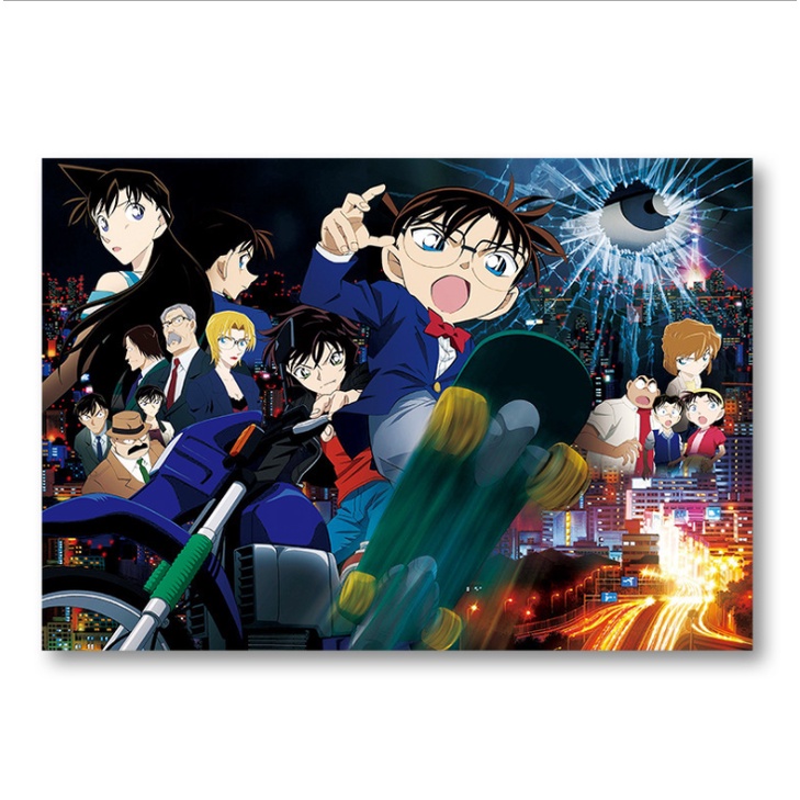 Poster phim Conan bằng giấy kraft trang trí ký túc xá