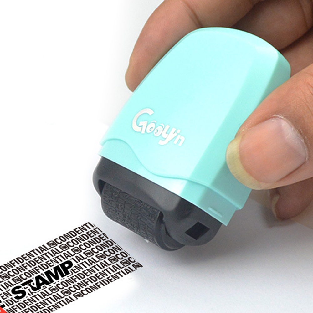 1 Con Dấu Lăn Bảo Vệ Riêng Tư Màu Đen Cho Trường Học / Văn Phòng