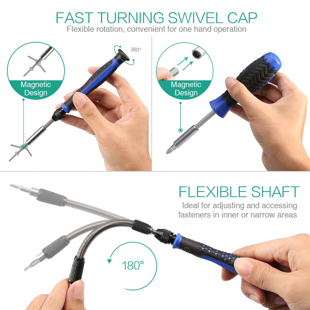 Bộ Tua Vít Từ Tính Chính Xác 172 Trong 1 Chuyên Dụng Cho Sửa Chữa Đồng Hồ / Laptop / Điện Thoại Thông Minh