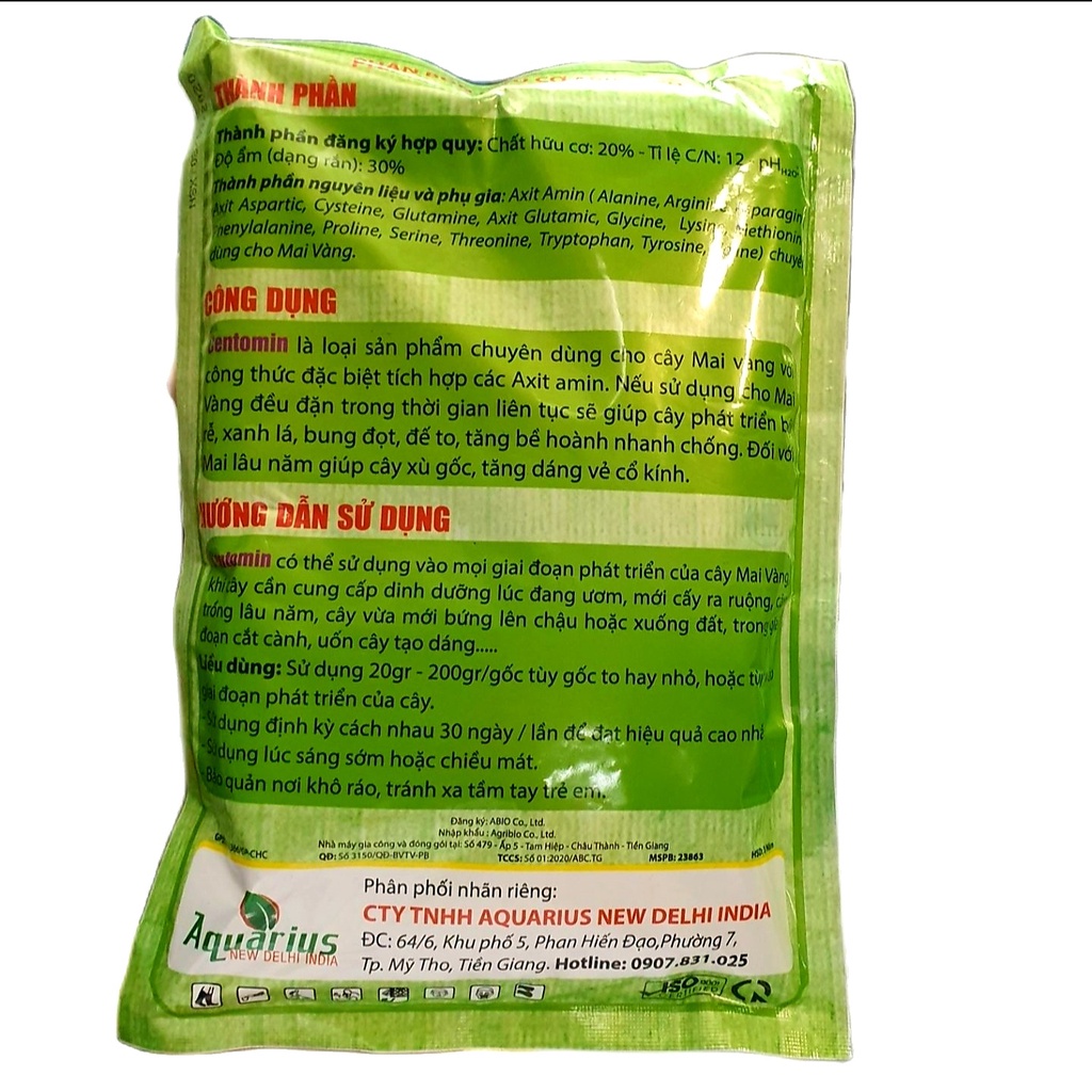 💖 Phân bón CHUYÊN CÂY MAI VÀNG 💎Centomin Abio Fish💖túi 1kg