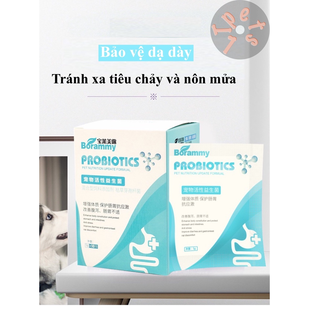 [Mã PET50K giảm Giảm 10% - Tối đa 50K đơn từ 250K] MEN TIÊU HÓA BORAMMY GIẢI PHÁP CHO HỆ TIÊU HÓA CỦA CHÓ MÈO