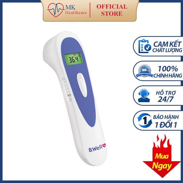 Nhiệt Kế Điện Tử Đo Hồng Ngoại Không Chạm Nhập Khẩu Thụy Sĩ B.Well Swiss MED-3000 Chuẩn Châu Âu - Bảo Hành Chí
