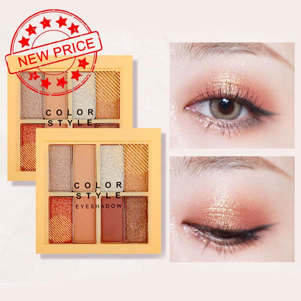 [Hàng mới về] Bảng phấn mắt 8 màu tông lì và ánh nhũ tự nhiên lâu trôi chống nhòe hiệu quả u1v7