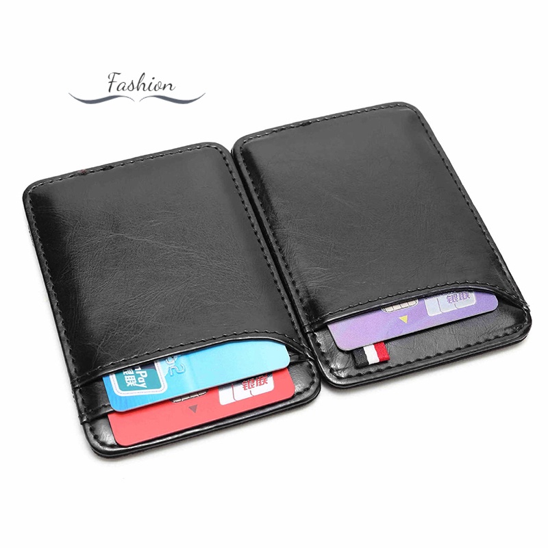 Ví da PU siêu mỏng đựng tiền và thẻ tín dụng cho nam