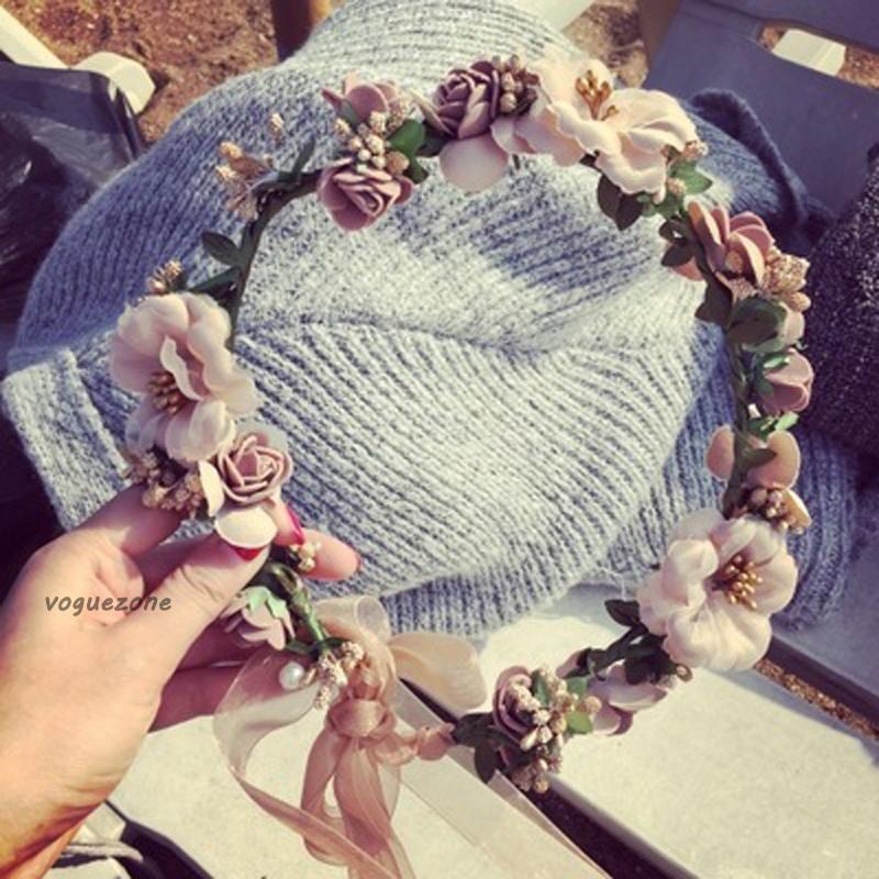 Vòng hoa đội đầu phụ kiện trang trí tóc cho nữ
