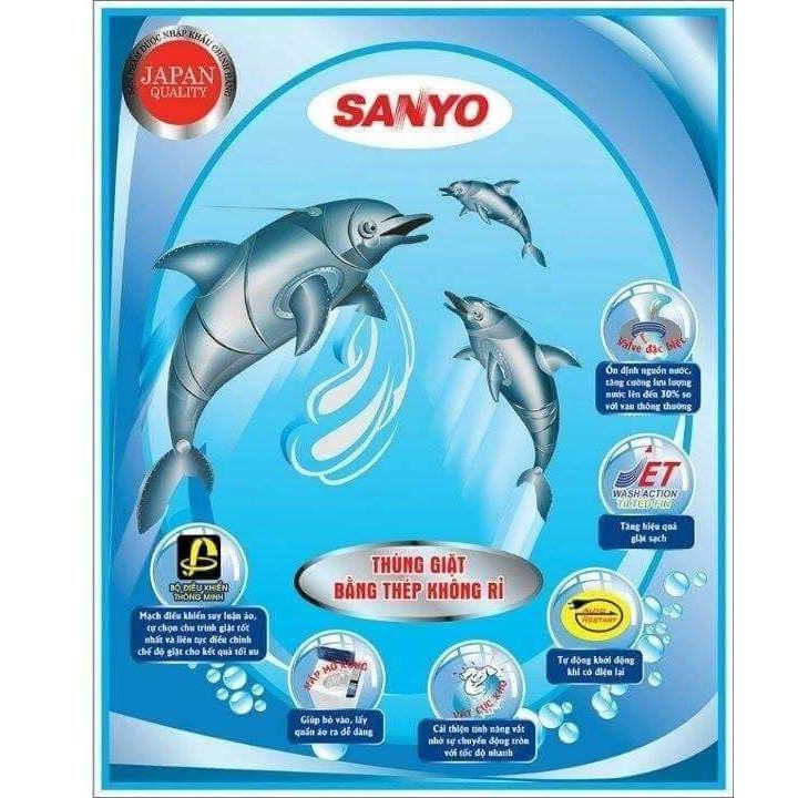 miếng dán máy giặt Tem dán máy giăt SANYO nhiều mẫu