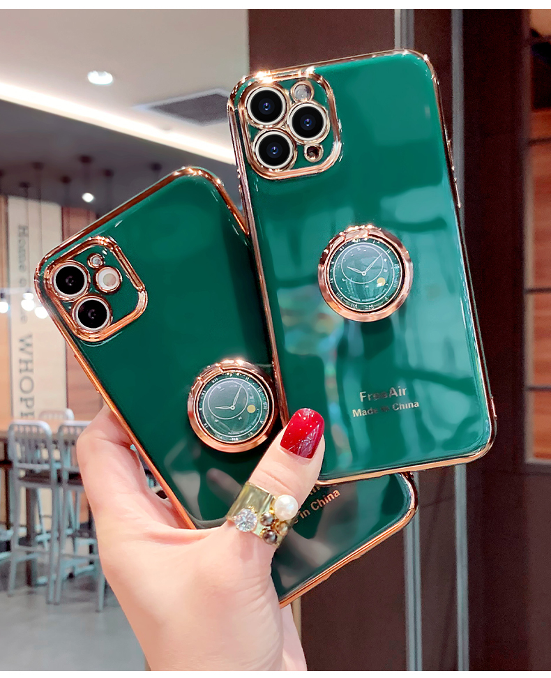 Ốp điện thoại thời trang có nhẫn đỡ thích hợp cho IPHONE 12 PRO MAX 11 XS XR X 8 7 6 6S PLUS