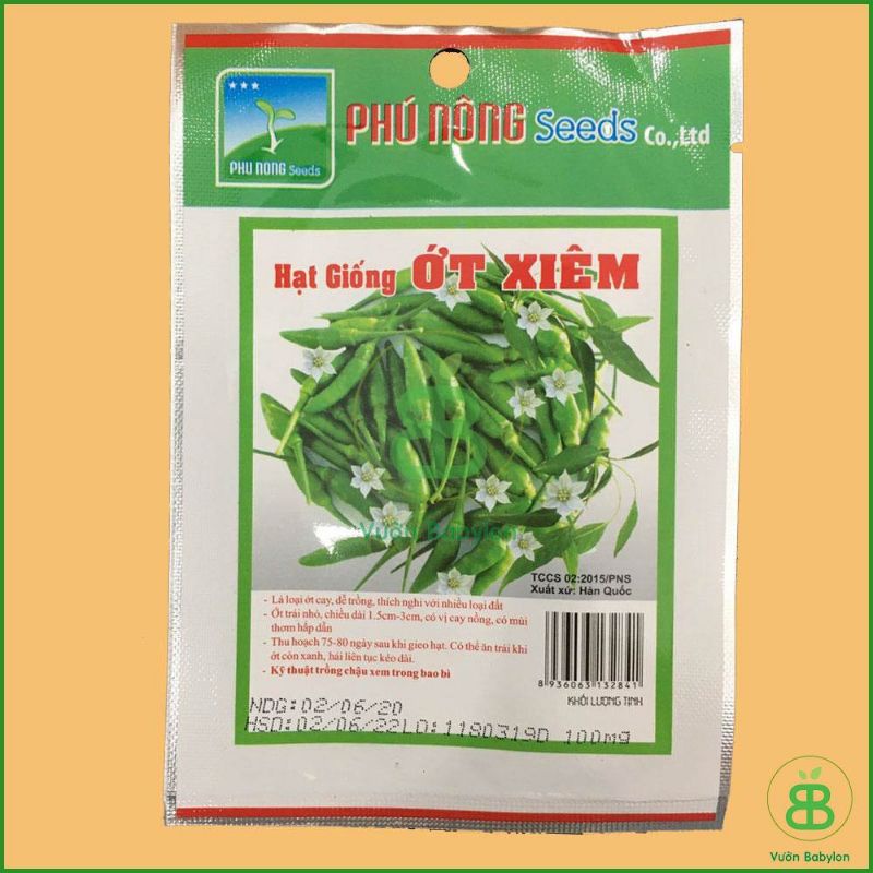 Hạt Giống Ớt Xiêm