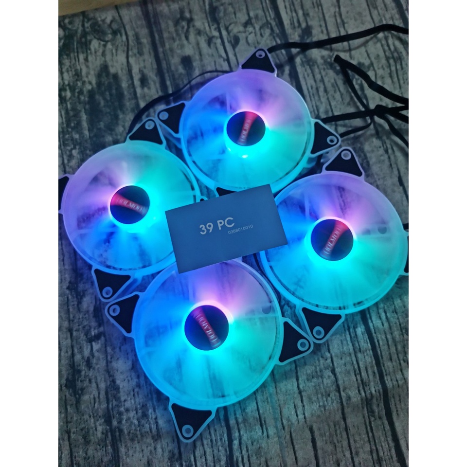 [Gì Cũng Rẻ] Fan Tản Nhiệt Làm Mát Máy Tính 8cm, 12cm 5 Màu, Rainbow, fan RGB New - Có Kèm Ốc