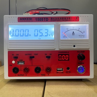 Máy cấp nguồn Ankesi 1505TD hiển thị cả kim và số 15V-5A