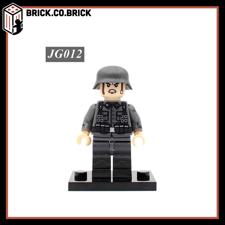 JG LÍNH ĐỨC THẾ CHIẾN 2 - Đồ chơi lắp ráp non lego và minifigures mô hình Army Quân Đội kèm Phụ kiện cực chất