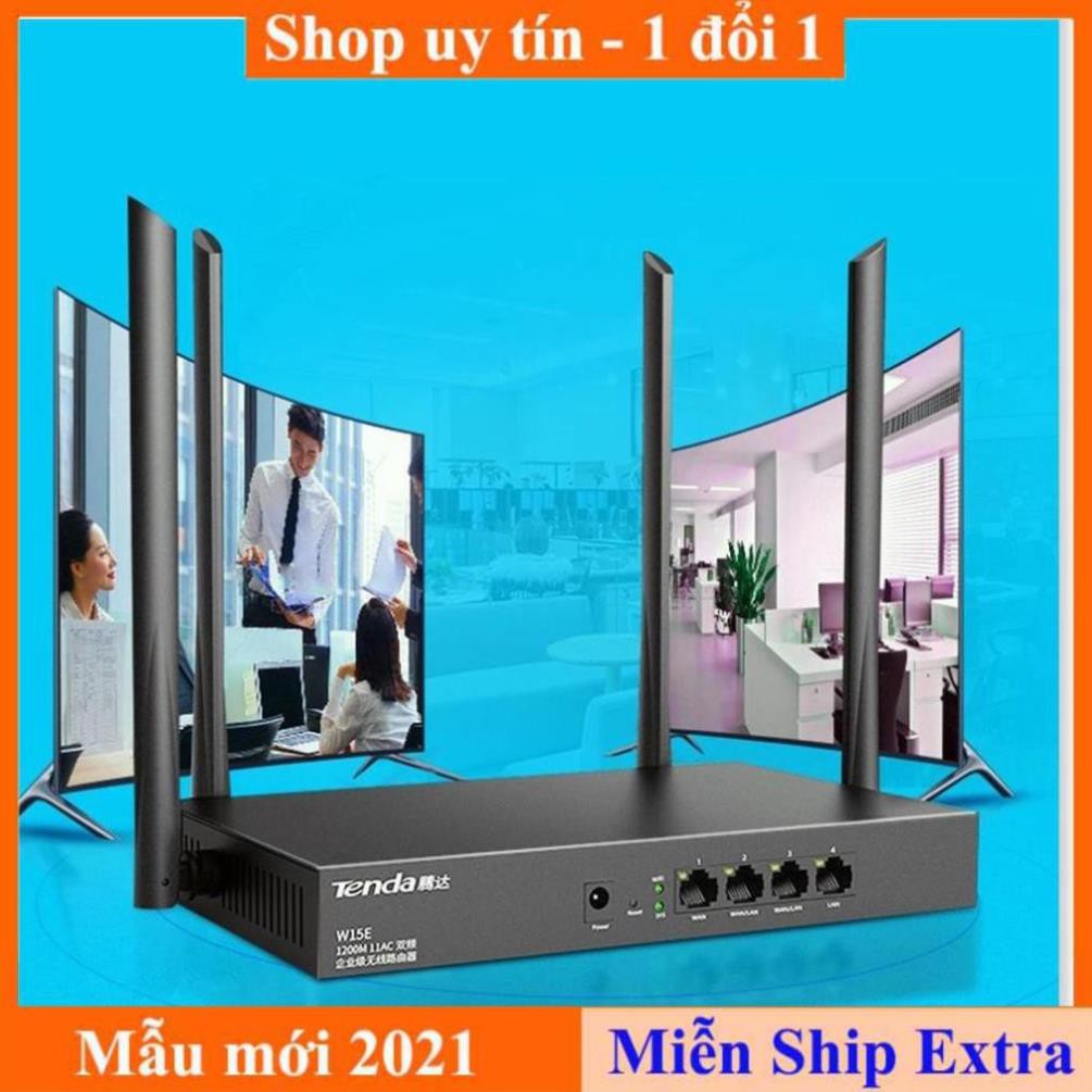 [ Xả kho tết] Bộ Phát WIFI Tenda W15e Ac1200mps Mạng Doanh Nghiệp 50 User cực mạnh - bảo hành uy tín - Bảo hành 12 tháng