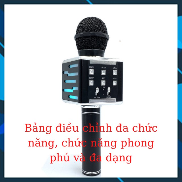 [ Bảo Hành 12 Tháng ] Mic Karaoke Bluetooth DS868 BÁN CHẠY Micro Không Dây Bluetooth Loa Trình Phát Nhạc Hát Ghi Âm