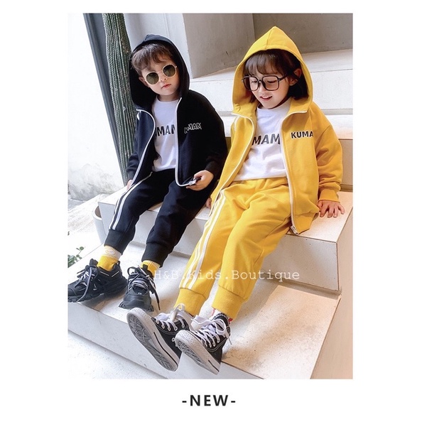 Bộ thể thao cho bé, hàng cao cấp giá tốt ️- Bộ Adidas thể thao nỉ da cá cao cấp cho bé K076