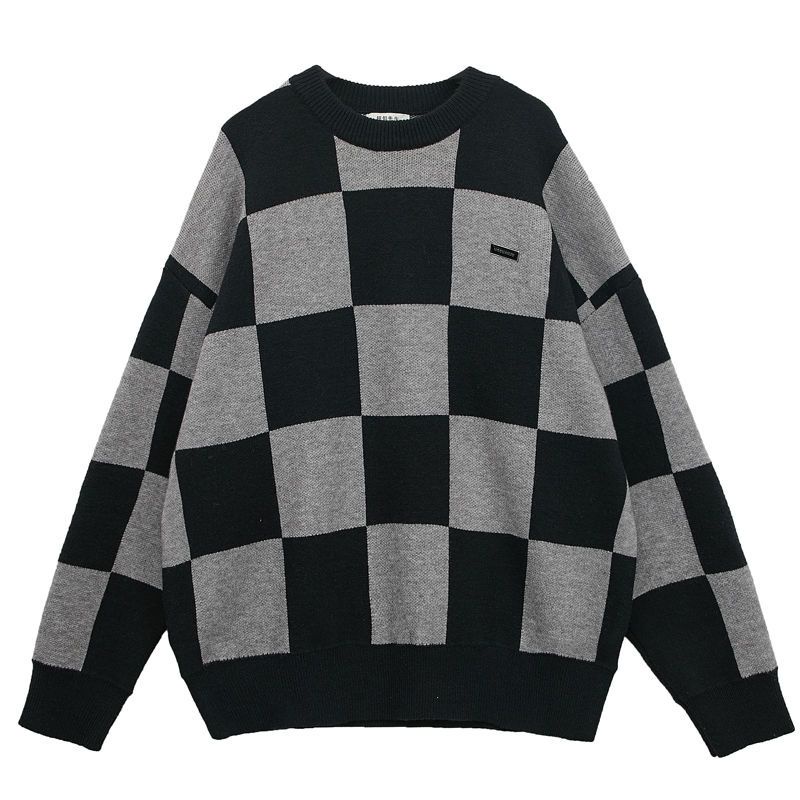 Áo Sweater Dày Dặn Dáng Rộng Kẻ Sọc Kiểu Vintage Thời Trang Mùa Đông Cho Nam