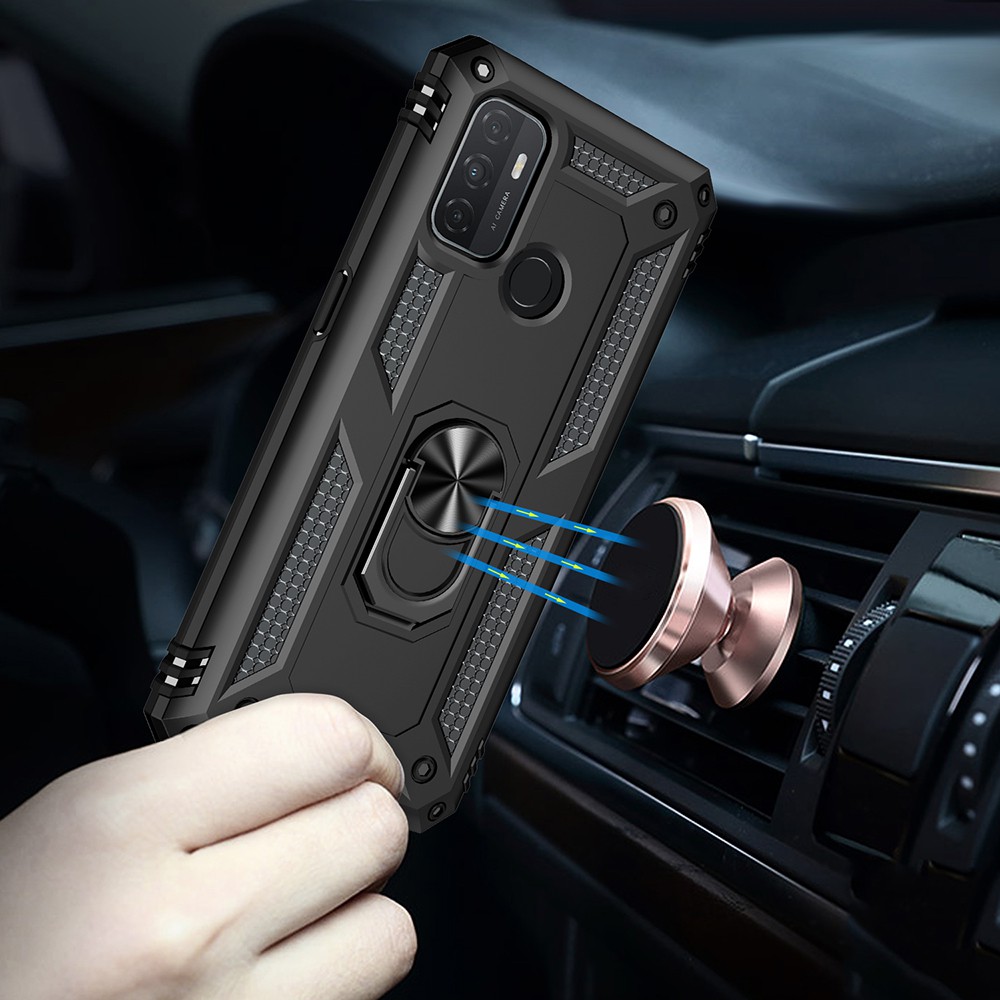 Ốp lưng Oppo A53 🔥𝐅𝐑𝐄𝐄𝐒𝐇𝐈𝐏🔥 Ốp chống sốc 2 lớp kèm nhẫn iring làm giá đỡ cho Oppo A53