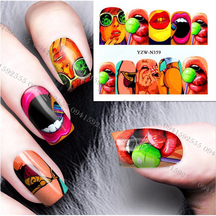 Sticker nước cực chất, cực ngầu, cực cá tính trang trí móng
