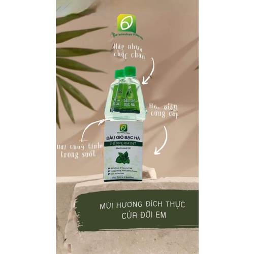 Dầu Gió Bạc Hà Mát Dịu Thông Mũi Giảm Say Xe The Moshav Farm